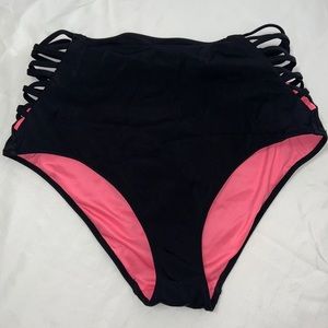 Black high waist bikini bottom